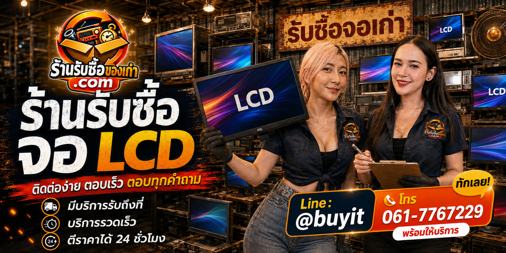 ร้านรับซื้อ จอ LCD ติดต่อสะดวก รับถึงที่ ตีราคา 24 ชั่วโมง LINE @buyit โทร 061-7767229