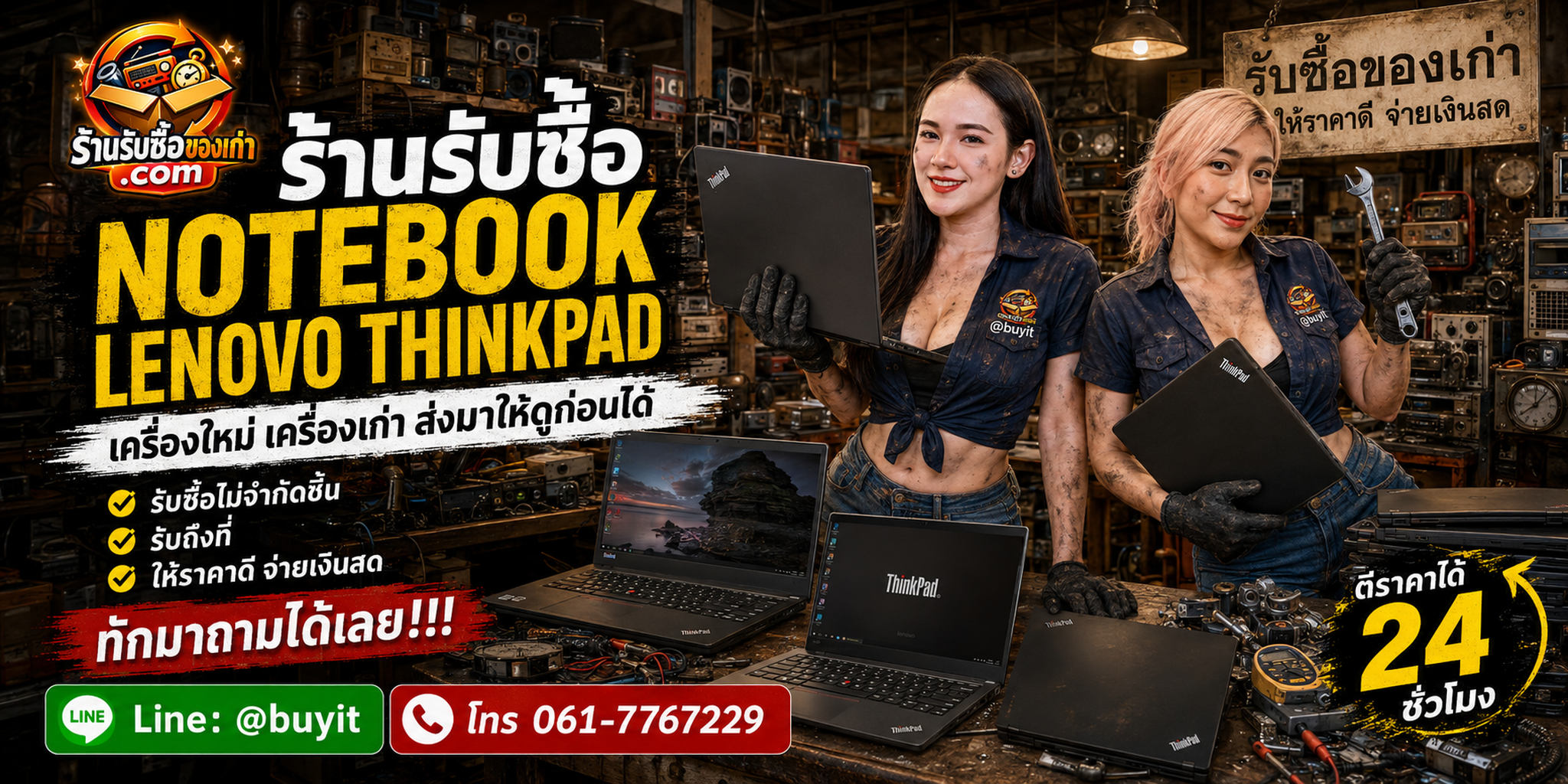 ร้านรับซื้อ Notebook Lenovo ThinkPad ไม่จำกัดจำนวน รับถึงที่และประเมินตามรุ่น Generation CPU RAM SSD จอและแบตเตอรี่